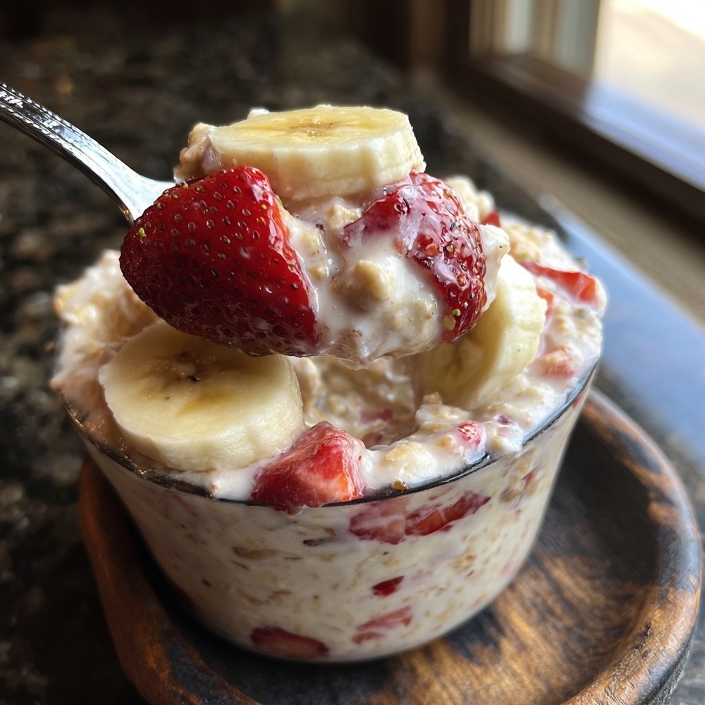 Strawberry Banana Overnight Oats