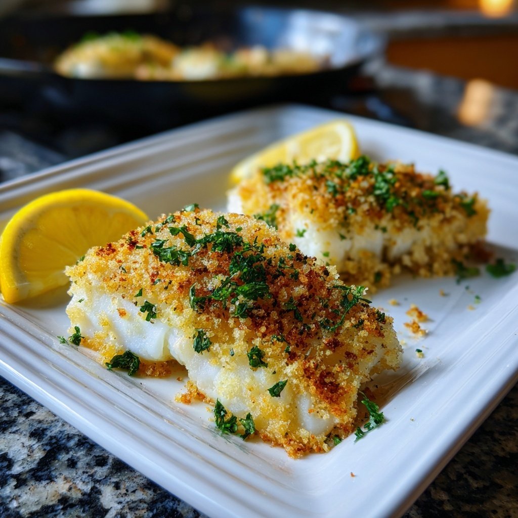 Baked Cod With Lemon Crumbs