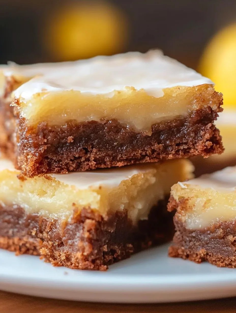 Handmade Lemon Brownies Recipe Card