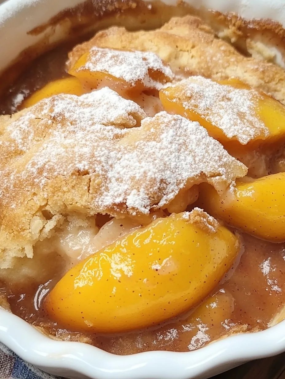 Easy Southern Peach Cobbler [with Canned Peaches]