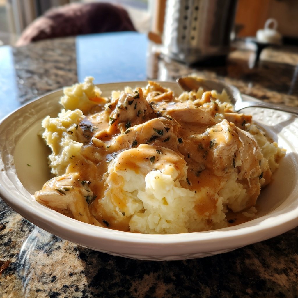 Comfort Food Creamy Chicken and Mashed Potatoes