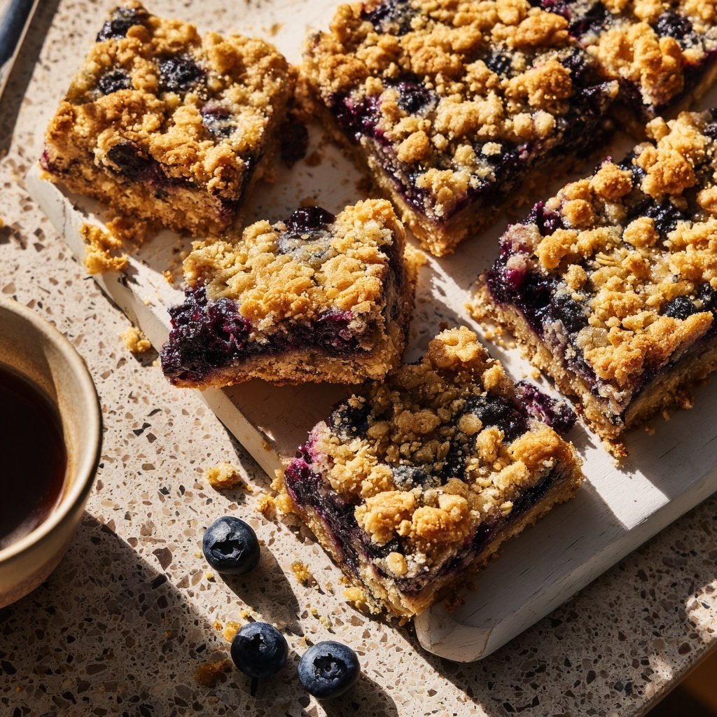 Blueberry Lemon Oat Squares