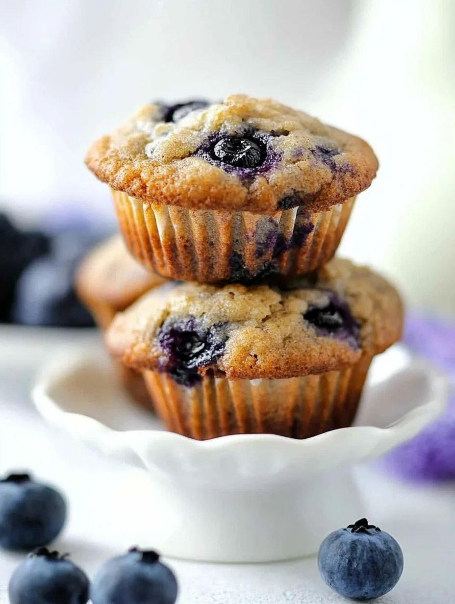 No Sugar-Added Mini Blueberry Banana Muffins